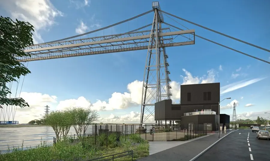 CGI visualisation of restored Newport Transporter Bridge