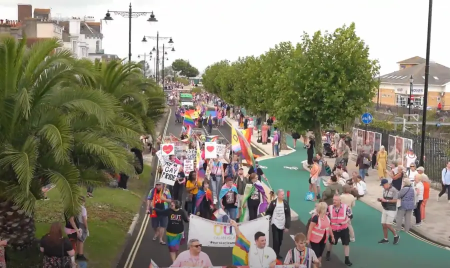 A Pride parade on the Isle of Wight