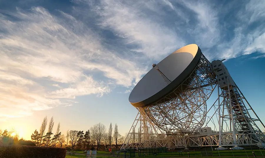 A satellite disk at Jodrell Bank Observatory, Cheshire