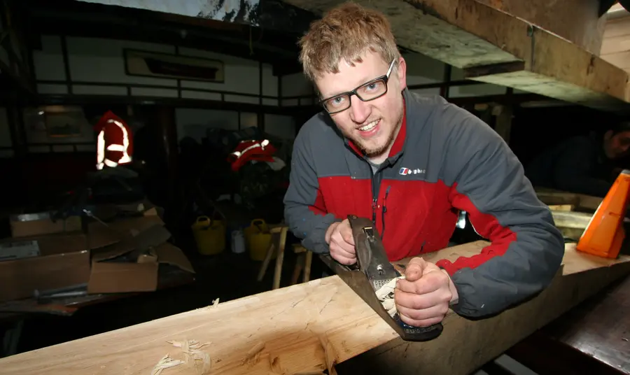 Joseph in the Blyth Tall Ship workshop