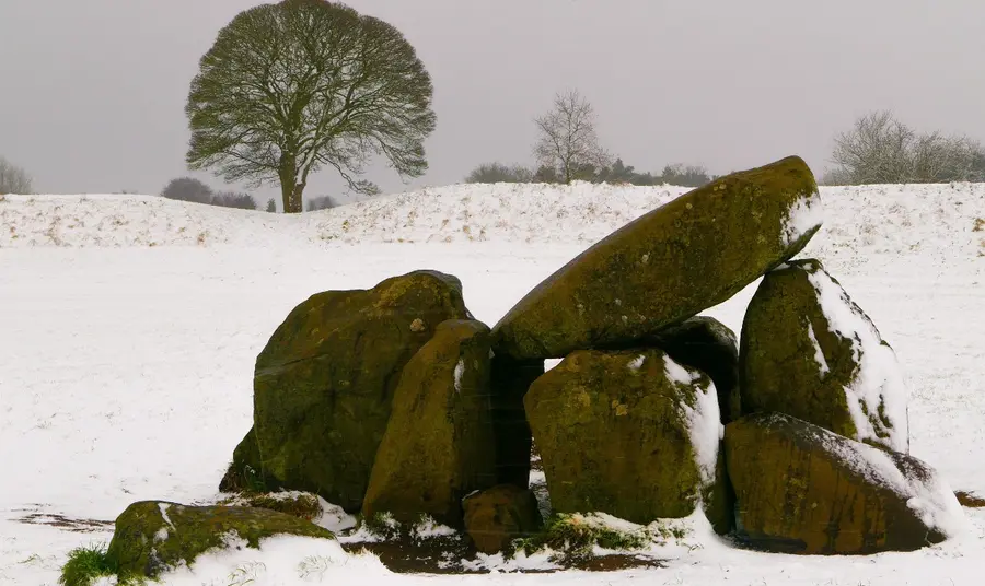 Covid Recovery Programme for Heritage Organisations (Northern Ireland) Large stones in snowy landscape