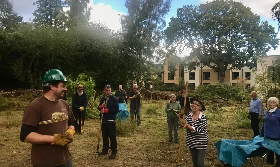 Volunteers in ‘The Wilderness’ garden