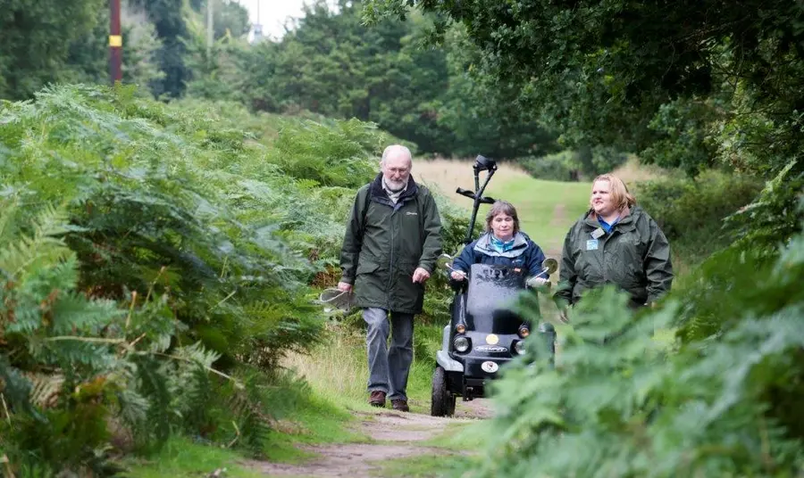 Visitors enjoying RSPB Minsmere