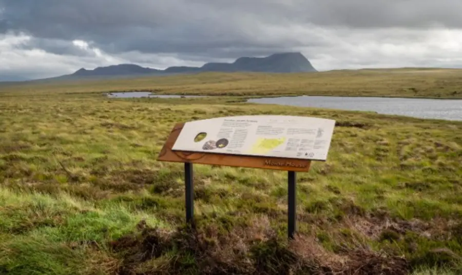 A sign near an expanse of nature