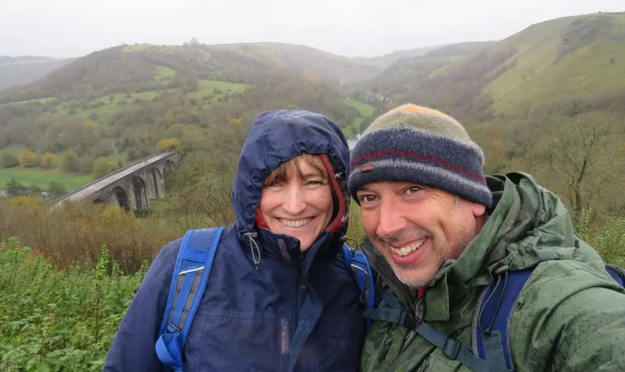 Woman and man in the Peak District