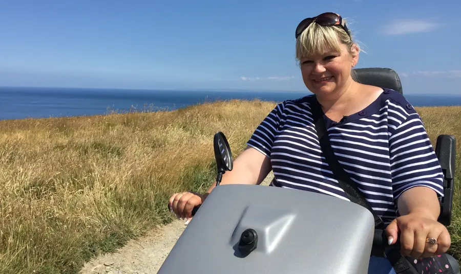 Changing Lives: helping Rachel rediscover her island paradise Woman on hopper