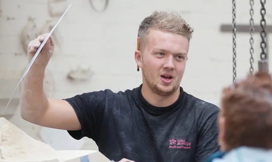 Changing lives: in the footsteps of York Minster’s medieval masons Man working