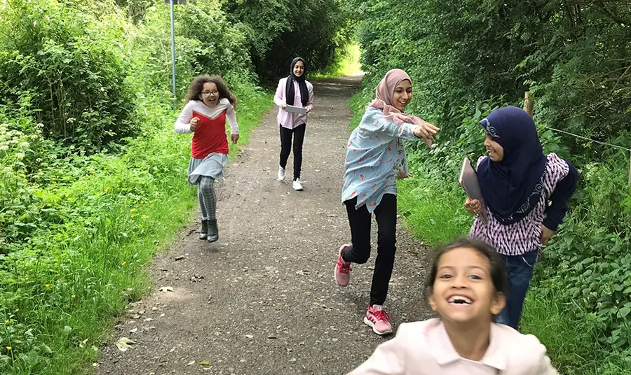 Inclusive heritage Young women in a wood