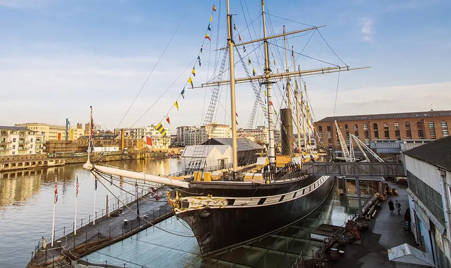 Brunel's SS Great Britain in the dry dock.