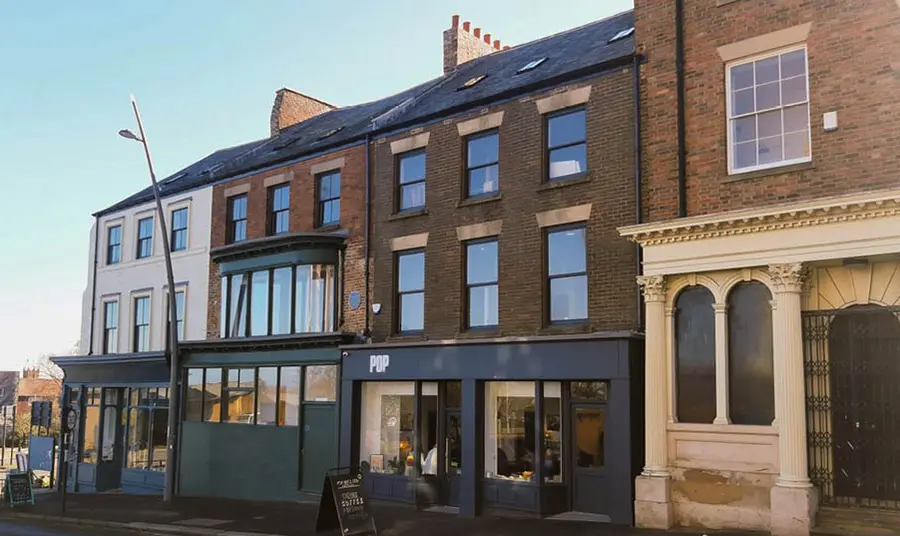 Georgian houses in Sunderland after restoration by the Tyne and Wear Preservation Trust