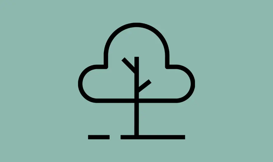 Image icon showing a simple outline of a tree
