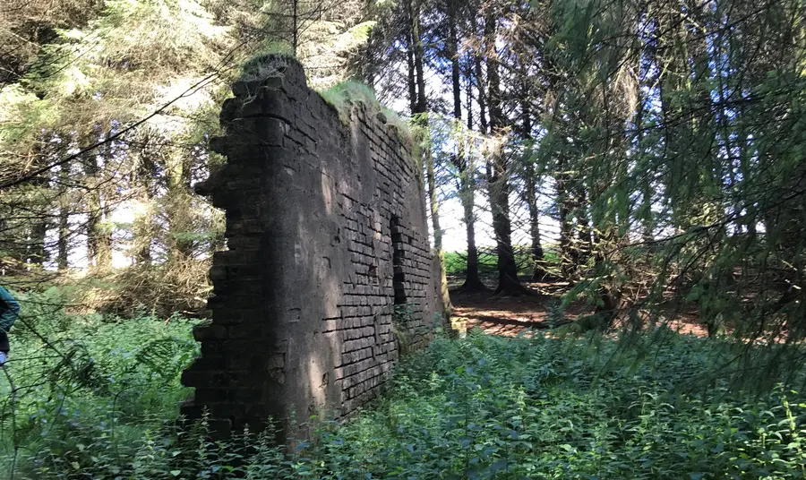 A remaining wall of the Lost Mining Village