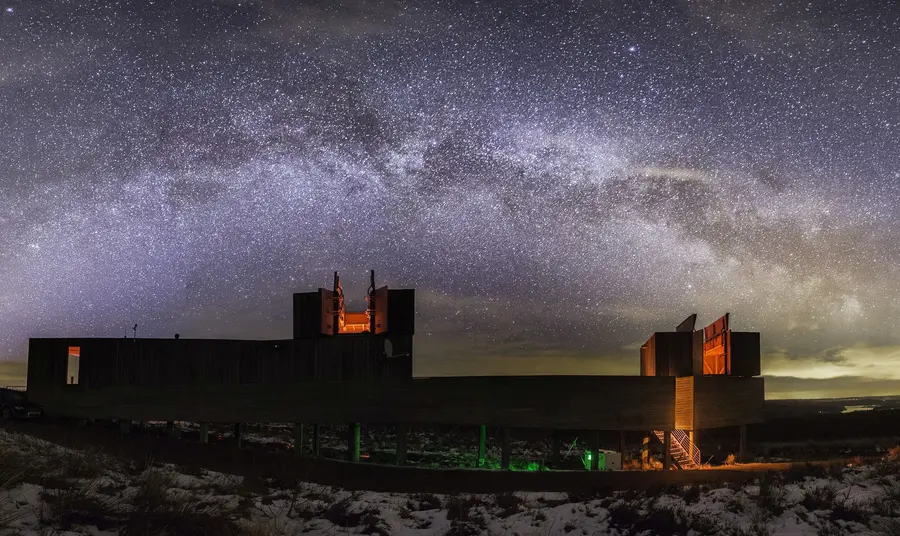 Milky Way panorama above Kielder Observatory