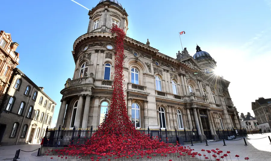 The poppies at Hull Maritime Museum