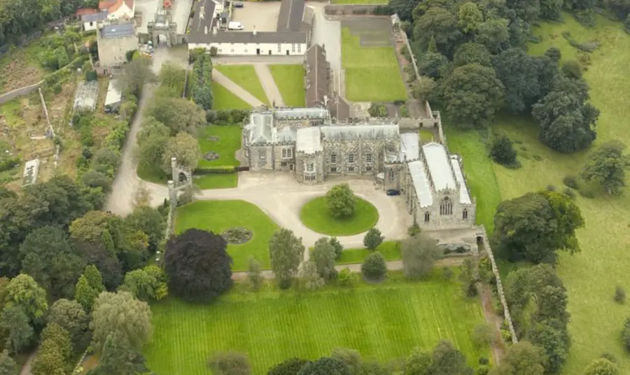 Aerial view of Auckland Castle Aerial view of Auckland Castle