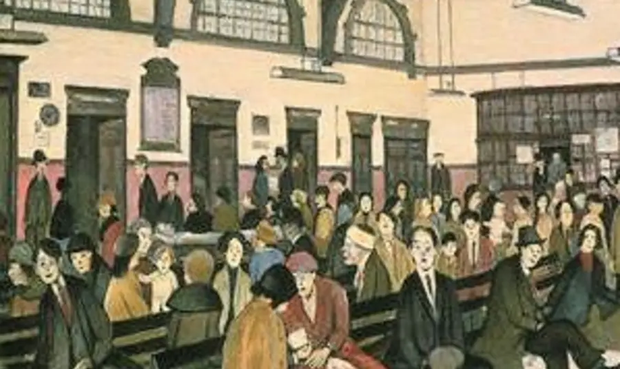 L S Lowry's 1952 painting Ancoats Hospital Outpatients' Hall L S Lowry's 1952 painting Ancoats Hospital Outpatients' Hall