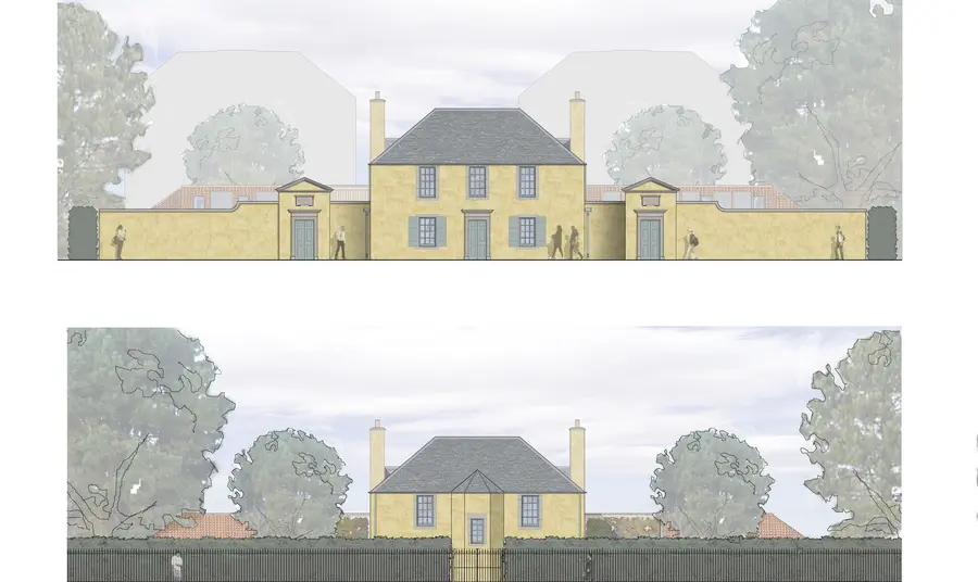 Architect drawings for the rebuilt Botanic Cottage