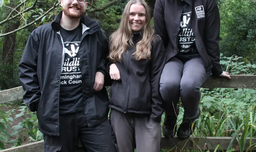Photograph of previous Birmingham & Black Country Wildlife Trust trainees