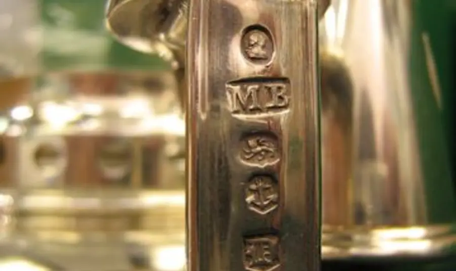 Hallmarking on a Boulton silver chamberstick Hallmarking on a Boulton silver chamberstick