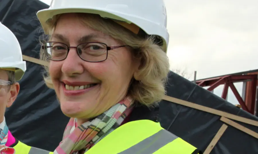 Carole Souter to step down as Chief Executive of the National Heritage Memorial Fund / Heritage Lottery Fund (NHMF/HLF) Carole Souter at the topping out ceremony at the Whitworth Art Gallery