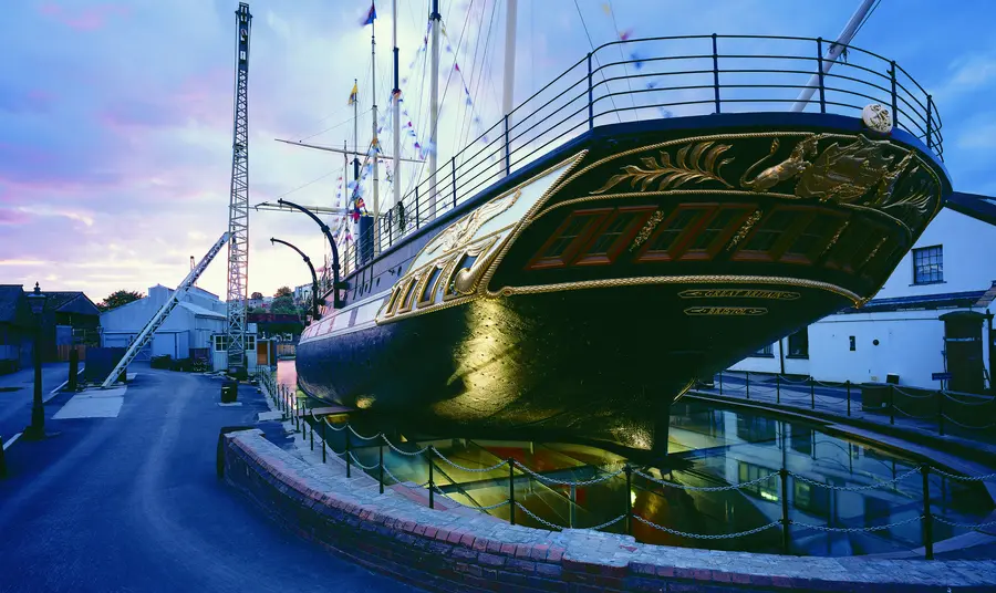 ‘Heritage 100’ - HLF research into 20 years of funding major projects ss Great Britain, port side at night