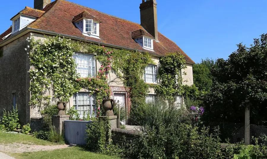External shot of Charleston, home of artists Vanessa Bell and Duncan Grant, in Sussex 