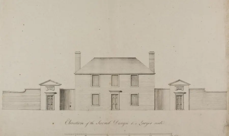 The original 18th century James Craig drawing of the Botanic Cottage in the Leith Walk Botanic Garden The original 18th century James Craig drawing of the Botanic Cottage in the Leith Walk Botanic Garden