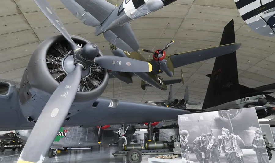 Airplanes on display at IWM Duxford
