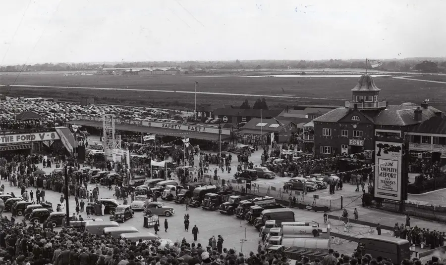 The Paddock Ford Gymkana held on the start / finishing straight on the Brooklands Circuit, 1939