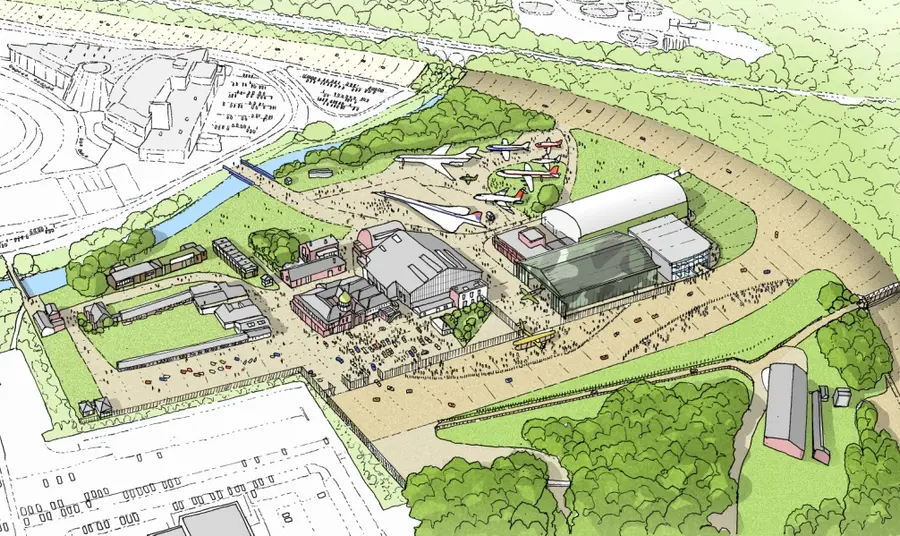 Lottery grant success for home of world's first motor-racing circuit An artist's impression of how the Brooklands Museum will look following it's HLF-funded redevelopment