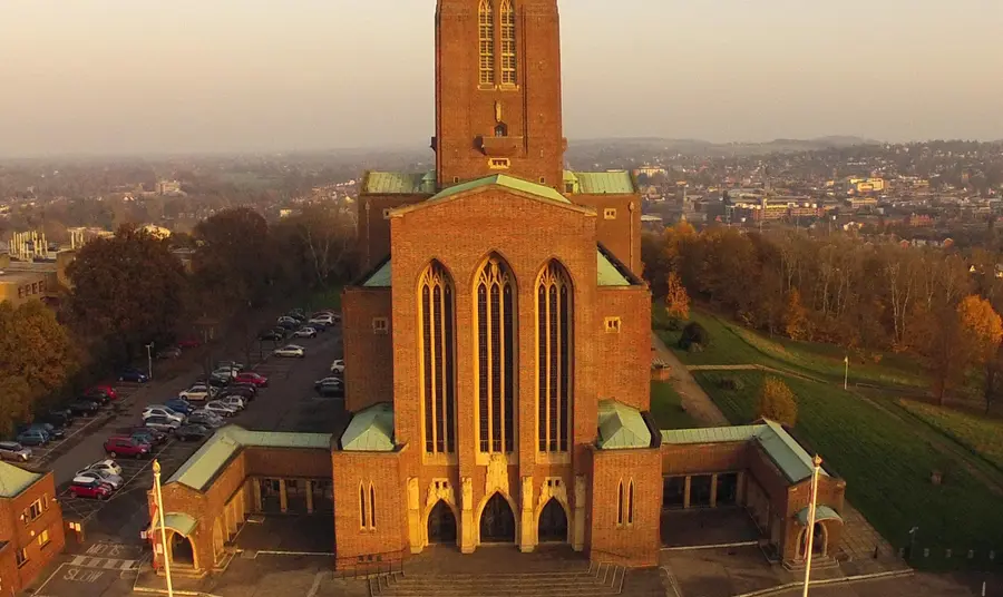 Guildford Cathedral viewed from the air