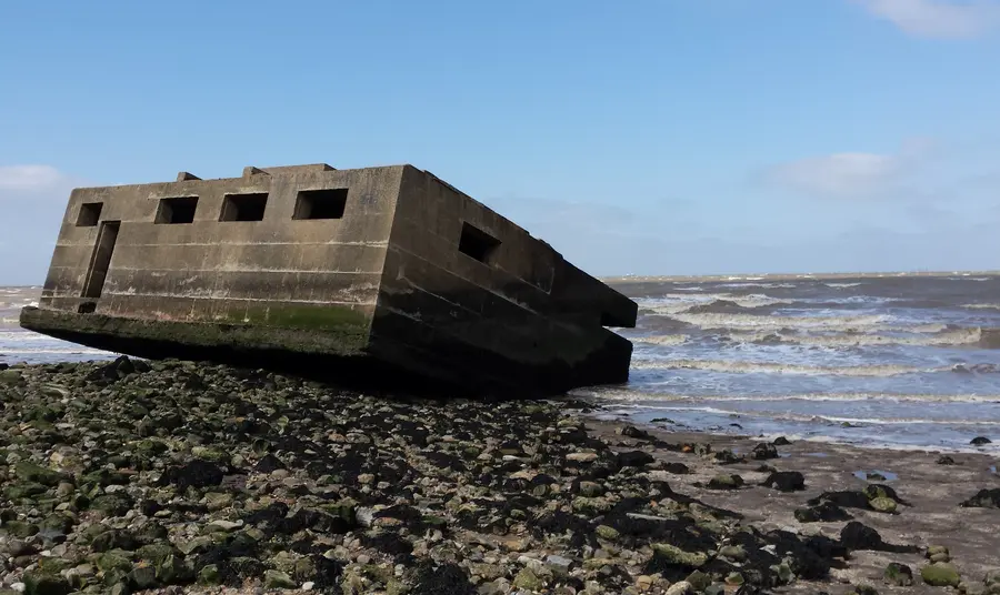 Urgent call for volunteers to survey England’s disappearing coastal archaeology Pill box disappearing in to the sea on the Isle of Sheppey