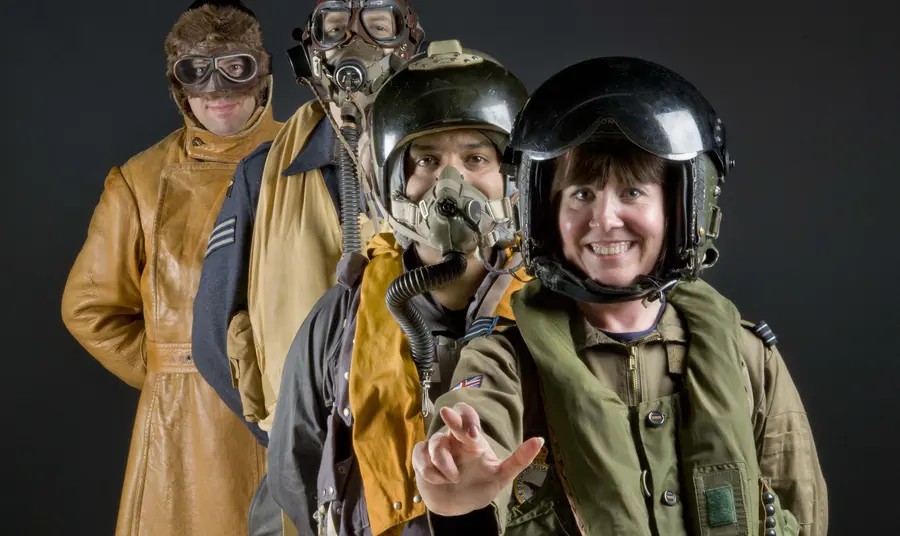 Volunteers in costume at RAF Hendon