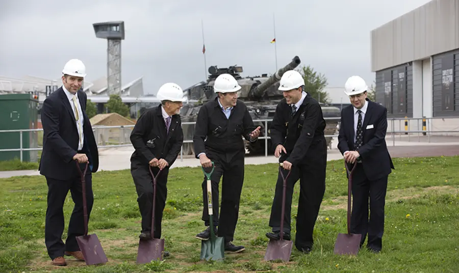 Heritage Minister John Glen sees South West heritage in action Breaking ground for new Tank Museum project