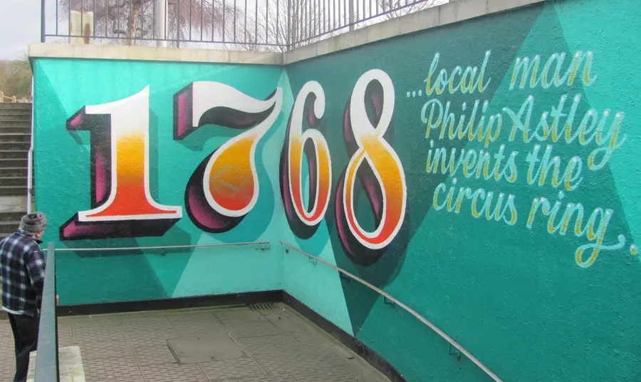 The Philip Astley story – exploring circus heritage in Newcastle-under-Lyme Philip Astley subway art