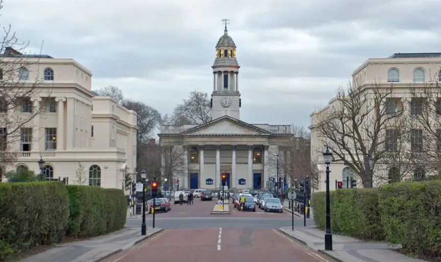Exterior shot of St Marylebone Parish Church 