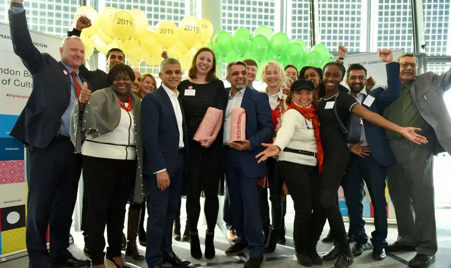 Waltham Forest's bid team celebrate becoming the first London Borough of Culture