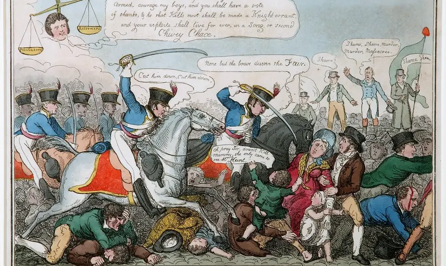 An image of Manchester Heroes, George Cruikshank, September 1819