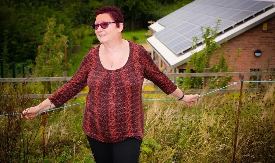 Mo outside the new HLF-supported visitor centre at St Anns Allotments in Nottingham