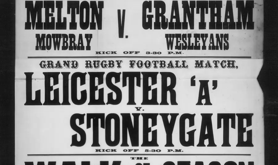 Rugby exhibition ready for scrums of visitors A rugby poster from 1903