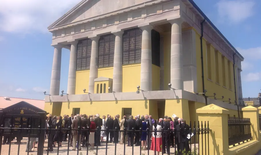 Front facade of the Portico Arts and Cultural building