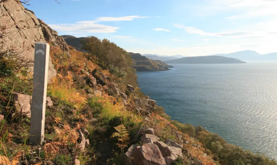 Path by the sea in Coigach, Scotland