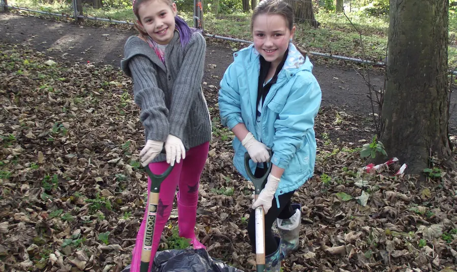 Tree planting ceremony performed by Duchess at Northumberland Park Young volunteers during the project