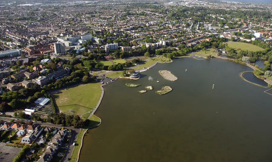 Step closer to nearly £3 million funding for Poole Park A view of Poole Park from the air