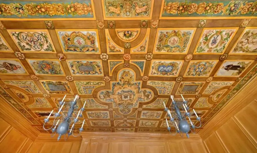 Ceiling within the restored Patrick Geddes Centre for Learning and Conservation in Edinburgh