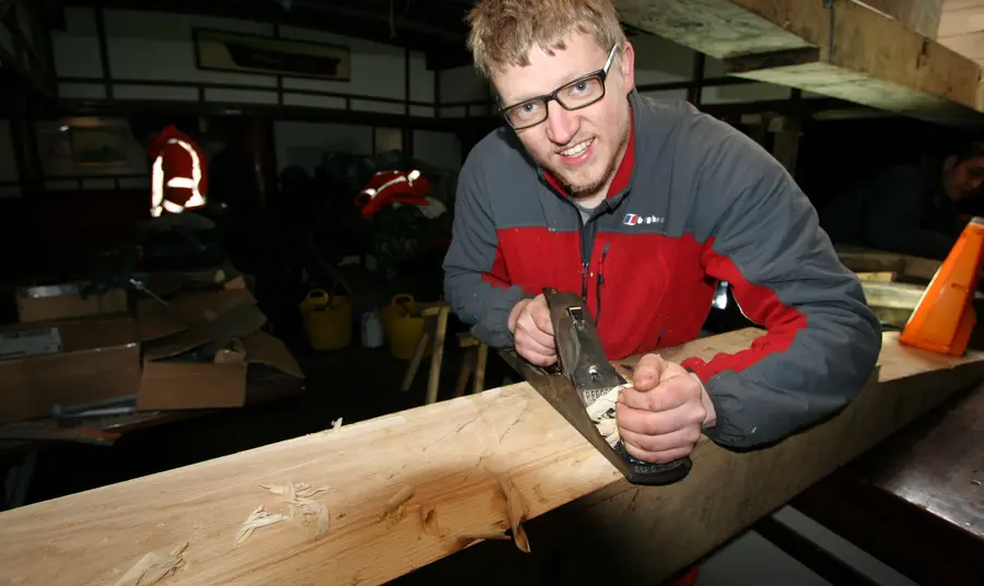 Helping out at Blyth Tall Ship Building