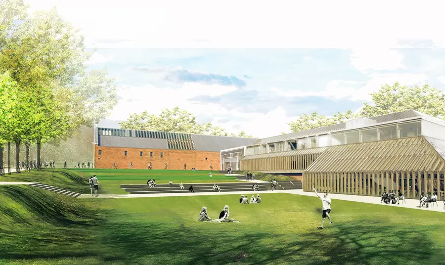 An impression of the proposed ampitheatre of the Burrell Collection