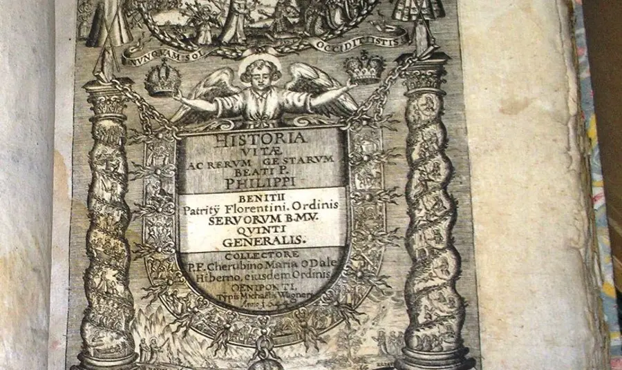 Example of book in Benburb Priory book collection