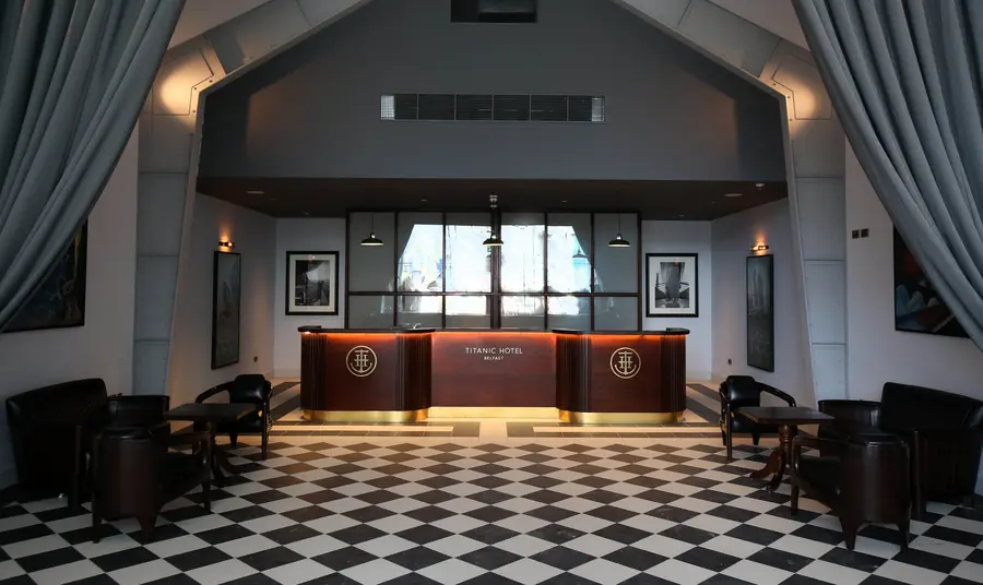 Titanic Hotel Belfast opening to the public The Titanic Hotel Belfast foyer