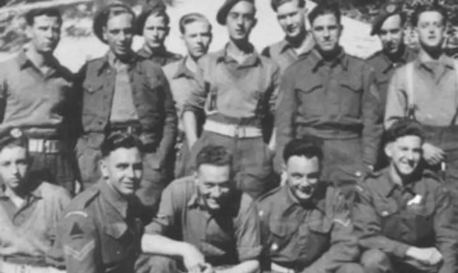 Troops of the South Lancashire Regiment in camp north of Portsmouth before D-Day